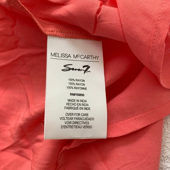 NEW Melissa McCarthy Seven7 lightweight long sleeve button detail shirt dress - Picture 9 of 10